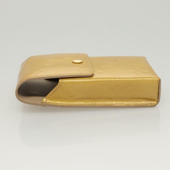 LOUIS VUITTON Monogram Vernis Green Cigarette Case Beige - Picture 13 of 16